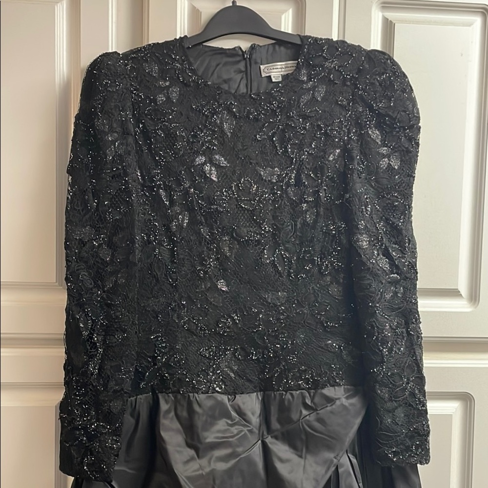 Vintage Black Sequin Dress